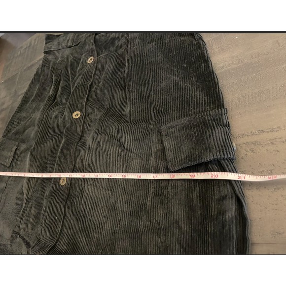 L&S Designs Vintage 90's Corduroy Button Down Long Cargo Skirt - Sz L - Picture 5 of 10